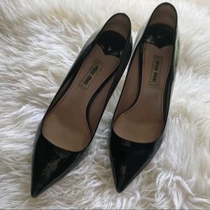 Miu Miu Heels with Silver Glitter Sole